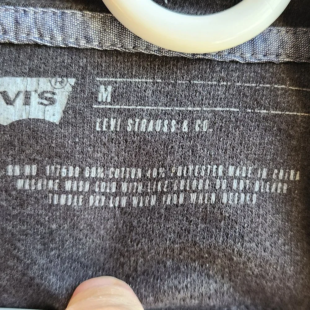 Levi's Black Hooded Jersey Size Medium